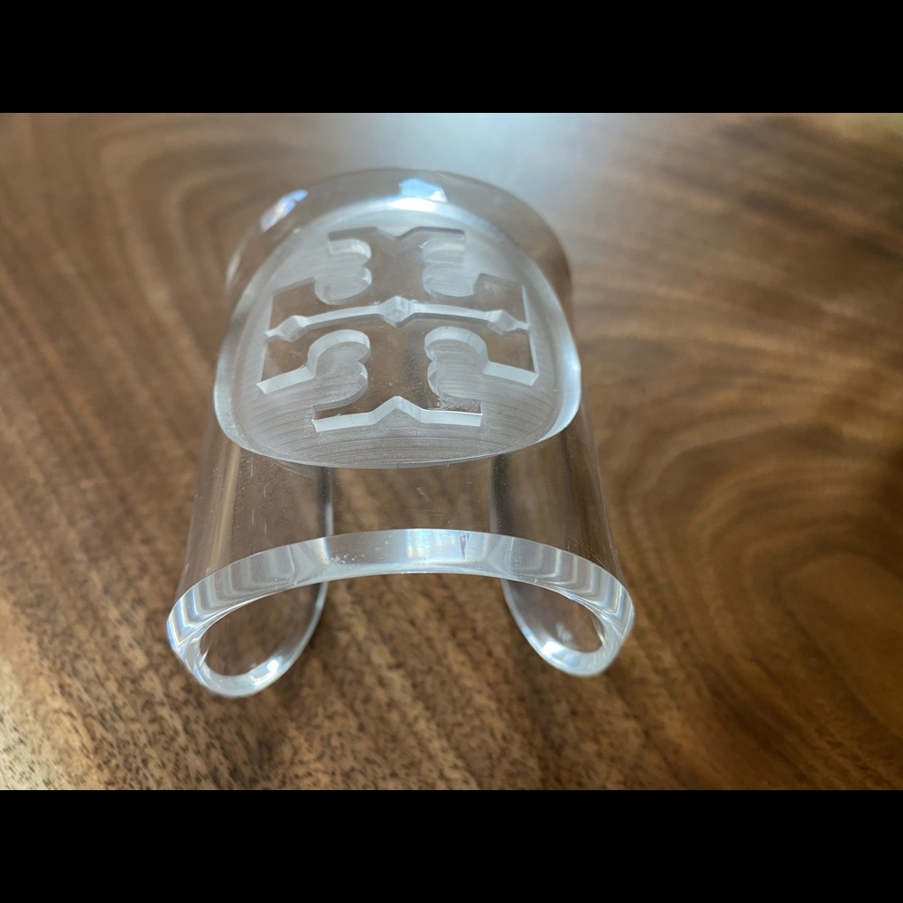 Clear Tory Burch Lucite Cuff Bracelet